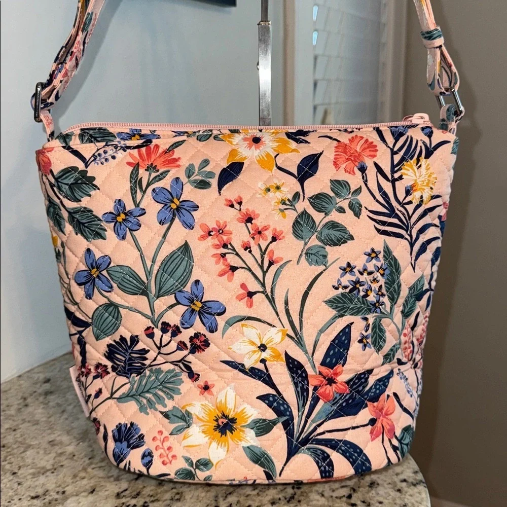Vera Bradley Quilted Tote Bag in Paradise Coral